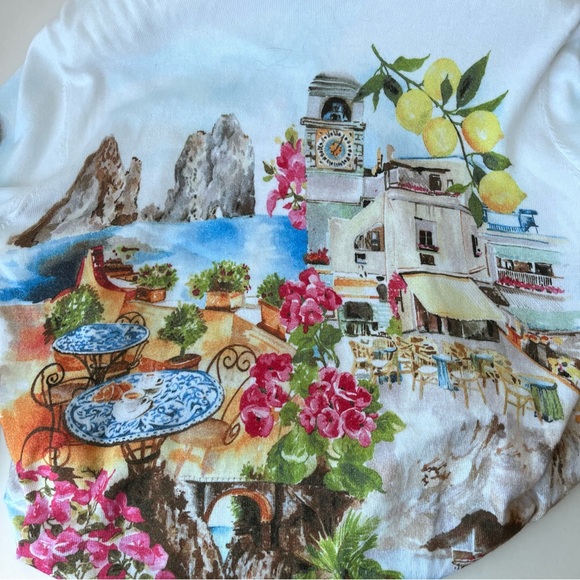 Talbots Coastal Print Charming Cardigan Lightweight Size L - Picture 4 of 13